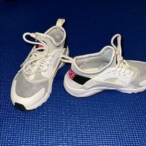 Nike Kids White and Pink Athletic Shoes